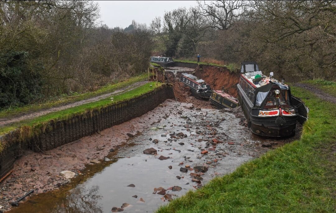 BREAKING NEWS: Major Incident Declared After Canal Collapse in Shropshire, England