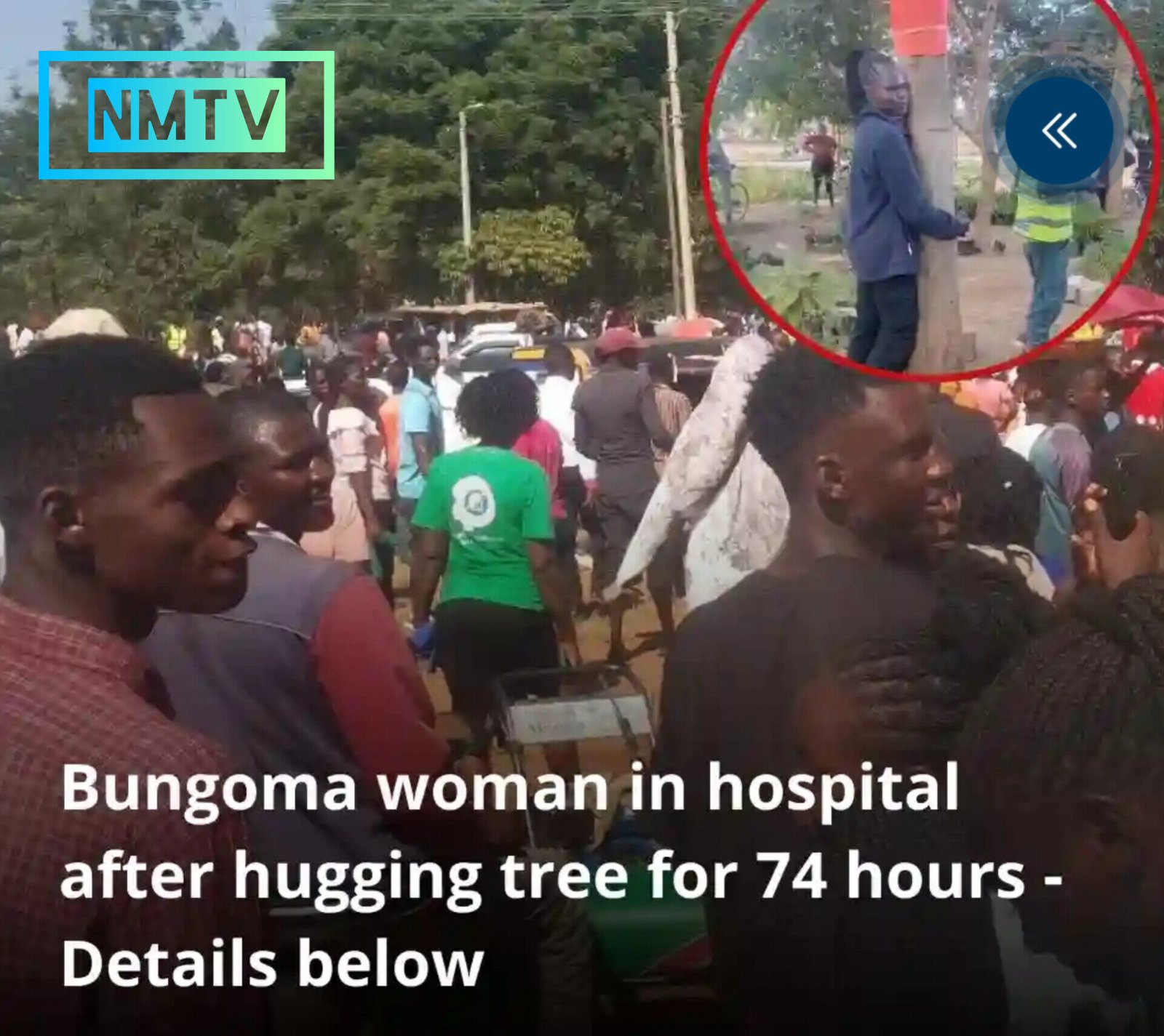Kenyans share opinions after Flora Onyango completed 74 hours hugging a tree;